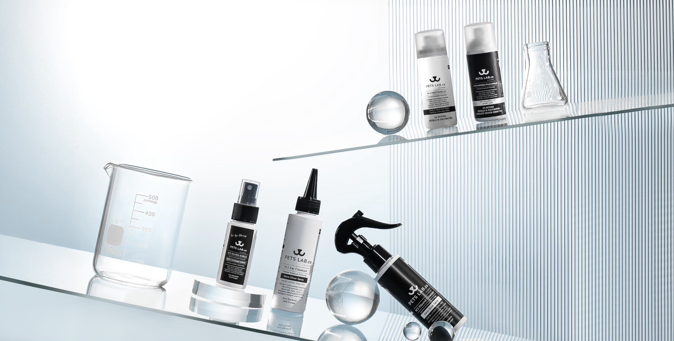 Petslab collection of pet care products