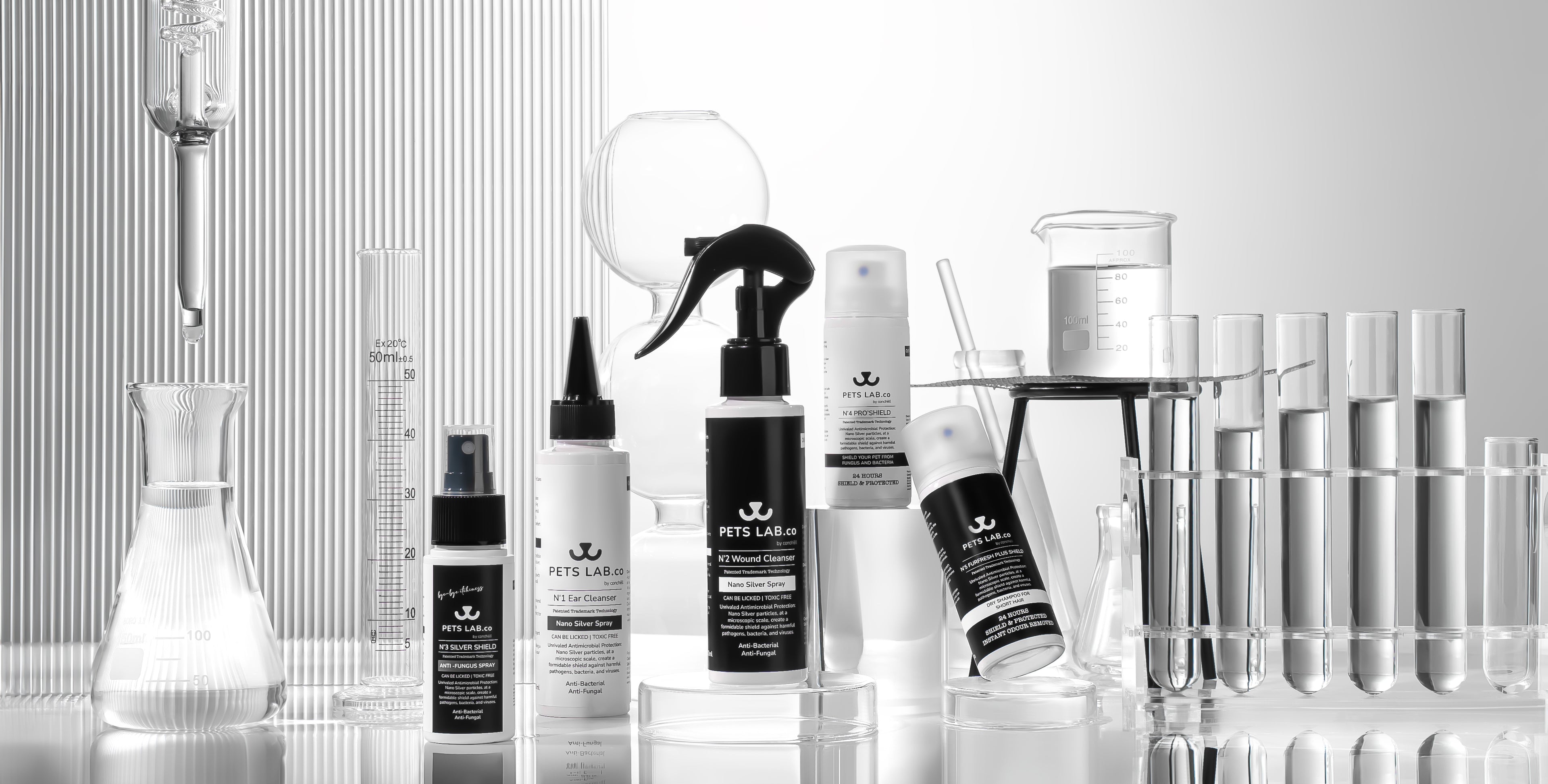Petslab collection of pet care products