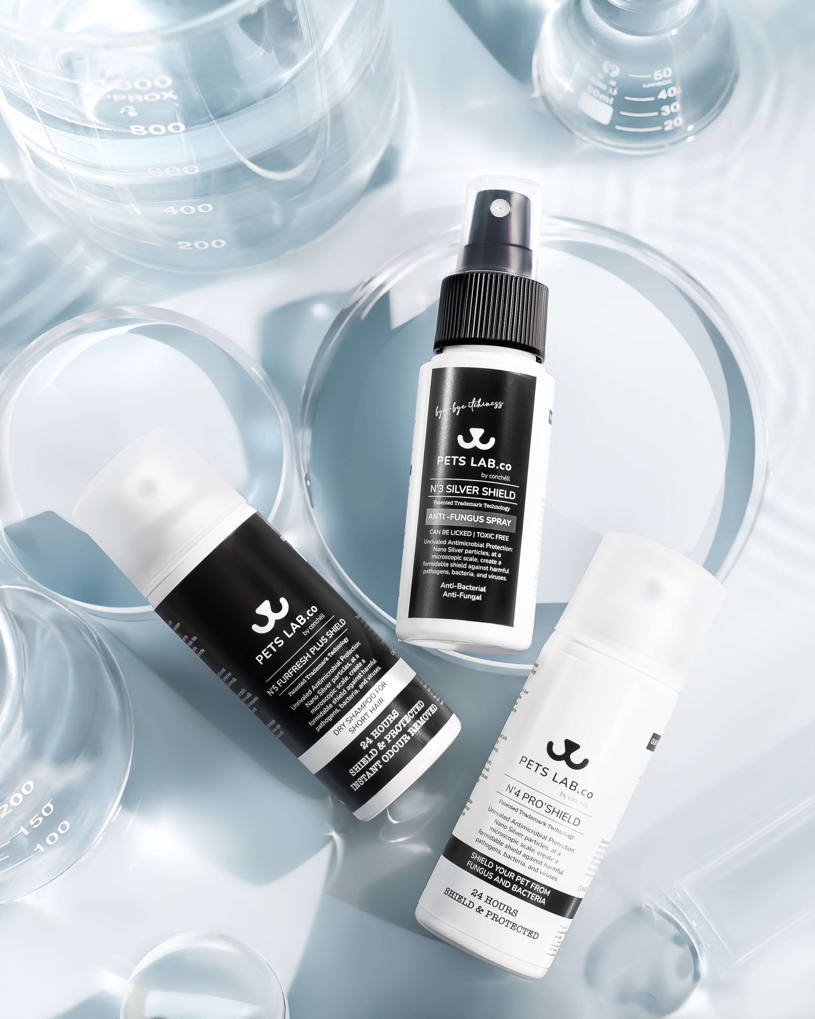 Petslab collection of pet care products